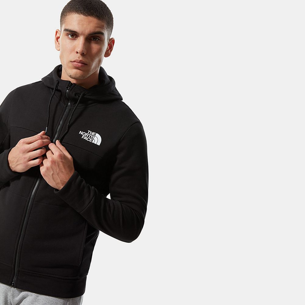 The North Face Hoodie Mens Australia - The North Face Himalayan Full Zip Black (JYW-028475)